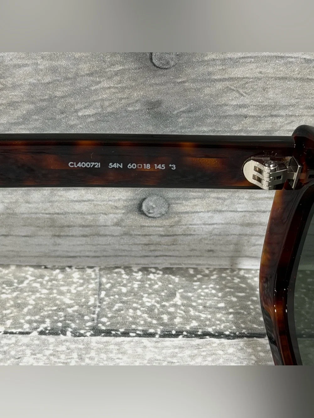 CELINE Paris Tortoiseshell Acetate Sunglasses with Green Lenses and Case
